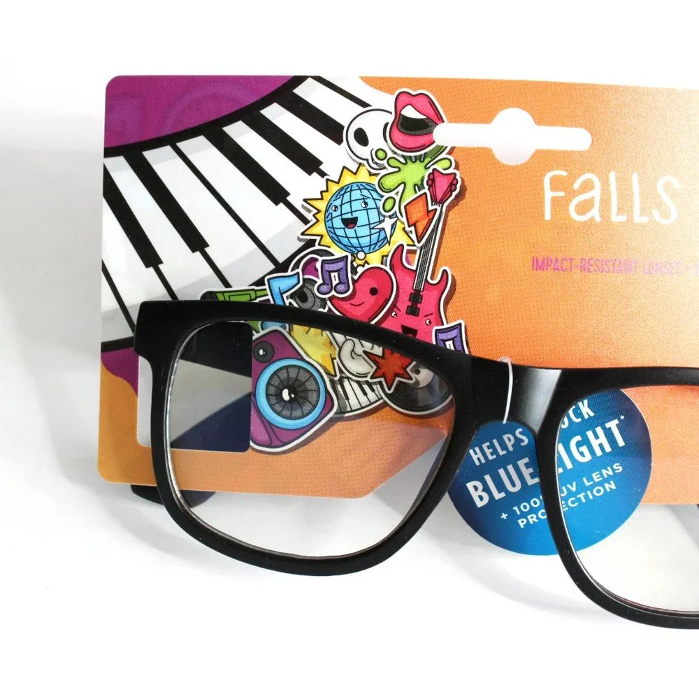 Falls Creek Boy's Sunglasses Youth 3+ Black Camo 100% UVA UVB Blue Light